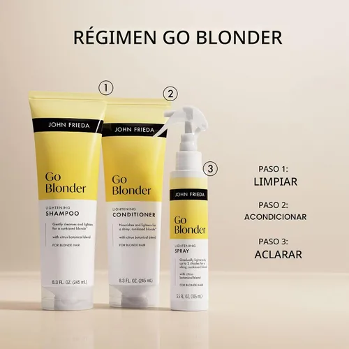 Vista 8 de John Frieda Go Blonder Champú aclarador para cabello rubio, 8.3 fl oz