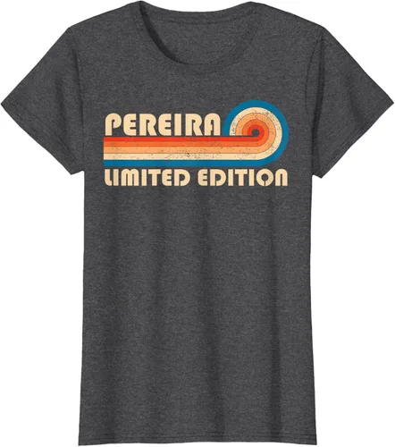 Vista 6 de PEREIRA - Camiseta vintage con apellido retro de los años 80 y 90, Negro