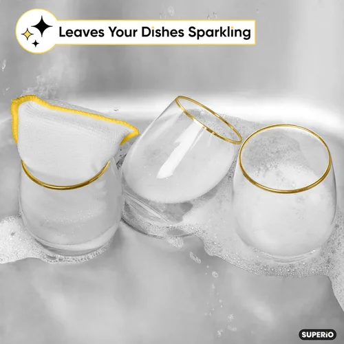 Vista 6 de Esponjas de microfibra para platos, esponjas de cocina, esponja antiarañazos, esponjas de limpieza para el hogar, suministros de limpieza multiusos