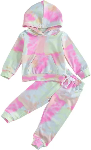 Vista 31 de Ropa de Otoño e Invierno para Niña Pequeña Sudadera con Capucha Estampada de Leopardo y Pantalones Conjunto de Chándal de 2 Piezas Negro A