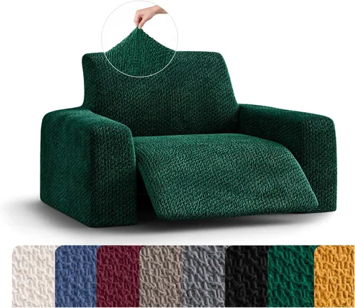 Vista 12 de PAULATO BY GA.I.CO. Funda reclinable – Funda de ajuste suave – Protector elástico de muebles reclinables de 1 pieza – Tela de terciopelo lavable a