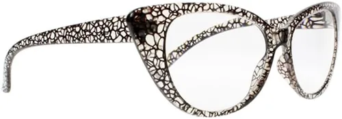 Vista 2 de Gafas de lectura de diseño de color gris y blanco para mujer con diseño de ojo de gato +1.00 ~ +4.00 Eyewears