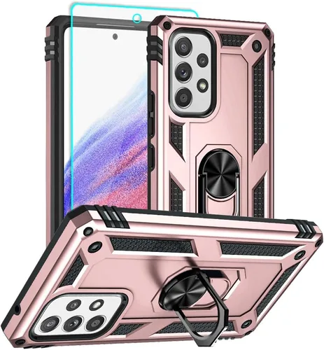 Vista 11 de Funda para Samsung A53 5G, Galaxy A53 5G con protector de pantalla, protección de cuerpo completo, funda de goma duradera para Samsung Galaxy A53