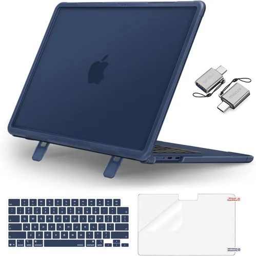 Vista 10 de MOSISO Funda compatible con MacBook Air de 15 pulgadas 2025 2024 2023 lanzamiento M4 A3241 M3 A3114 M2 A2941, carcasa rígida resistente de servicio