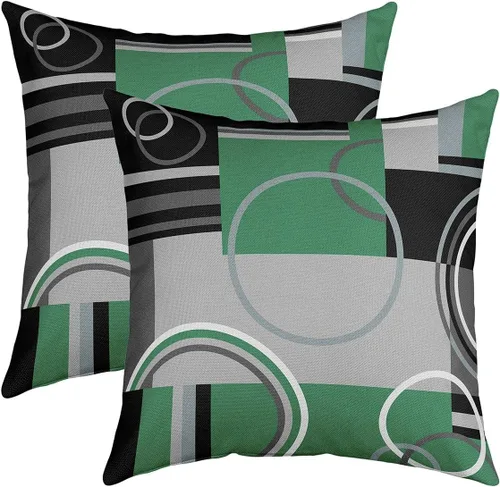 Vista 24 de Juego de 2 fundas de almohada de panal de abeja de 16 x 16 pulgadas, fundas de cojín geométricas hexagonales, fundas de almohada de colmena
