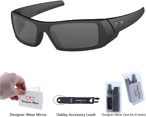 Vista 2 de Oakley Gascan OO9014 Sunglasses+BUNDLE Leash+ BUNDLE with Designer iWear Care Kit