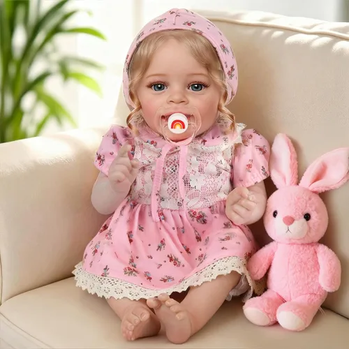 Vista 7 de CHAREX Muñeca realista Reborn Baby Girl – Muñeca realista hecha a mano de la vida real de 20 pulgadas, cuerpo con peso recién nacido, sensación