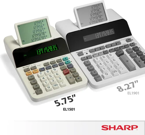 Vista 6 de Calculadora empresarial sin papel inalámbrica compacta Sharp (EL-1501)
