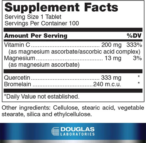 Vista 2 de Douglas Laboratories Complejo de quercetina bromelina Fórmula antioxidante y enzimática de triple fuente para apoyar la función de las células