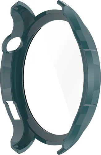 Vista 4 de Funda protectora compatible con Amazfit GTR 4, protector de pantalla de vidrio templado de policarbonato duro, ultrafina, cubierta completa, a