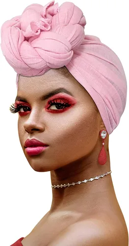 Vista 25 de Ankara - Diadema suave con estampado africano para la cabeza, bufanda para el cabello largo, turbante, corbata, punto africano, envolturas