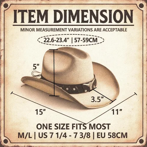 Vista 9 de thuizen Sombrero de vaquero de paja con corona de ganadero occidental para hombre y mujer