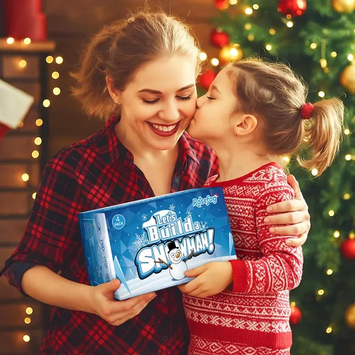 Vista 8 de 4 Pack de Manualidades Navideñas, Manualidad de Muñeco de Nieve de Arcilla de Secado al Aire, ¿Quieres Construir un Muñeco de Nieve? Rellenos