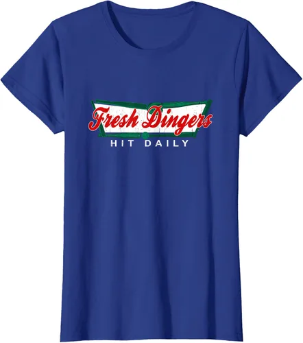 Vista 88 de Camiseta divertida de béisbol y softbol Don't Bunt Hit Fresh Dingers, Negro