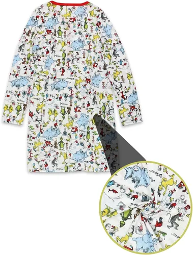 Vista 3 de Dr. Seuss Camisón Henley de manga larga para mujer