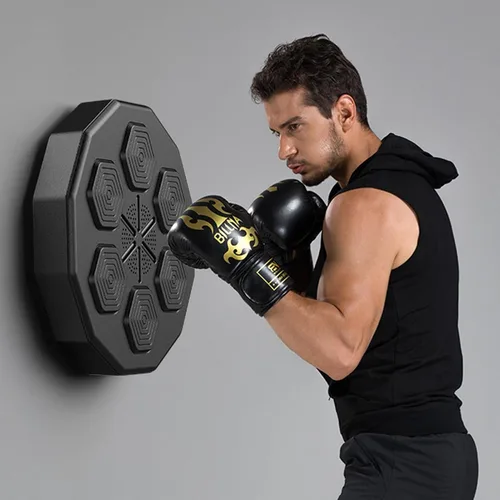 Vista 9 de LAFANDE Guantes de boxeo para hombres y mujeres, guantes de combate transpirables de Muay Thai Negro