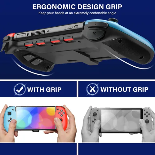 Vista 6 de ZRZLMVP Switch Controllers for Nintendo SwitchSwitch OLED, One Piece Switch Joypad Controller Replacement Switch Pro Controller for Handheld Mode