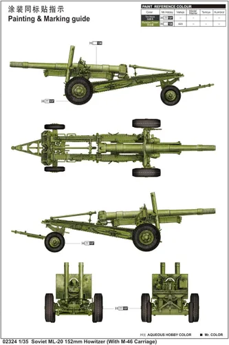 Vista 3 de Trumpeter Kit de modelo obús soviético ML-20 de 5.984 in