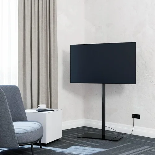 Vista 2 de SONOROUS PL-2800 - Soporte de TV premium para sala de estar, soporte de piso de TV de lujo con base de vidrio templado, soporte de soporte de TV LED