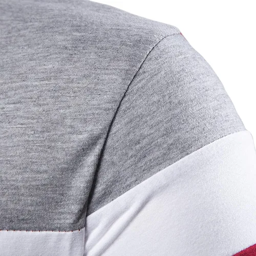Vista 3 de Camisas polo de golf clásicas de algodón con bloques de color para hombre, estilo casual, manga corta, ajuste regular, camisetas de contraste