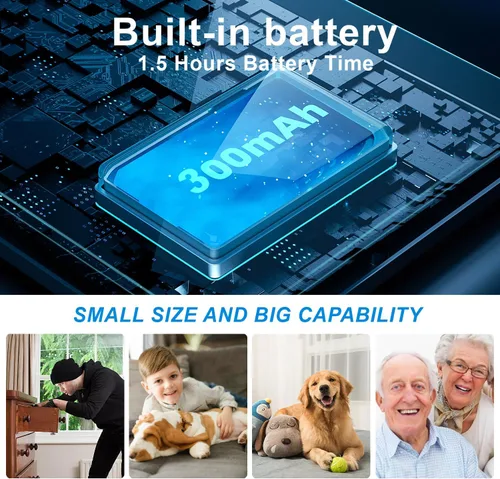 Vista 3 de Cámara de batería WiFi inalámbrica más pequeña, cámara de seguridad IP HD1080P, monitor de bebé, mini cámara para mascotas, cámara de niñera