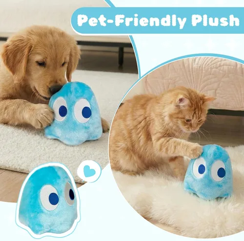 Vista 3 de Pingong Peluche fantasma azul, 6 pulgadas, animal de peluche suave, regalo de cumpleaños para niños y niñas