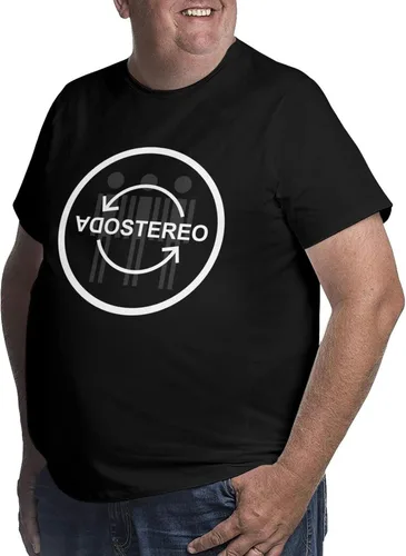 Vista 2 de Soda Stereo Logo Big Size T Shirt Mens Summer Tee Casual Short Sleeve T-Shirts