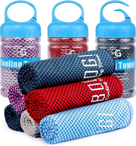 Vista 11 de BOGI Toallas refrescantes para cuello y cara, toalla suave y transpirable para enfriamiento instantáneo, se mantiene fresca para yoga, deportes