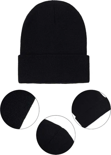 Vista 2 de Cooraby Paquete de 6 gorros y 6 pares de guantes elásticos para dedos completos para niños y niñas