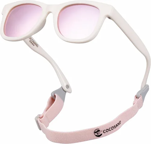 Vista 9 de COCOSAND Flexible Polarized Baby Sunglasses with Strap Beige