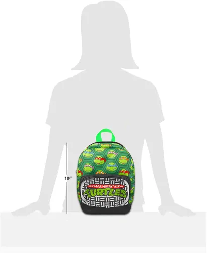 Vista 8 de Teenage Mutant Ninja Turtles Mini mochila para adolescentes - Mochila TMNT de lona de 10 pulgadas con bolsillo frontal y marcador Paquete