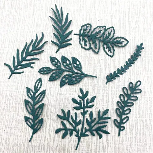 Vista 4 de Juego de 8 troqueles de hoja de metal, varias hojas de corte de flores, plantillas de corte para manualidades, álbumes de recortes, álbumes