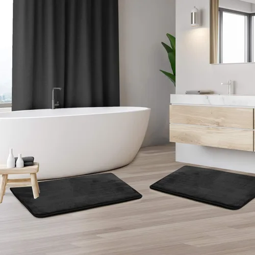 Vista 54 de Clara Clark Alfombra de Baño 24" x 17" - Alfombras de Baño, Tapete de Baño de Espuma Viscoelástica, Afelpado, Acogedor, Ultra Suave, Antideslizante
