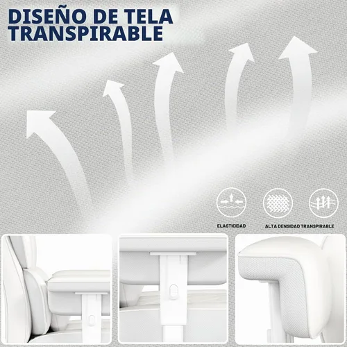 Vista 5 de Misolant Silla de oficina grande y alta con reposapiés, silla de escritorio ejecutiva de respaldo alto con reposabrazos de elevación ajustable Todo