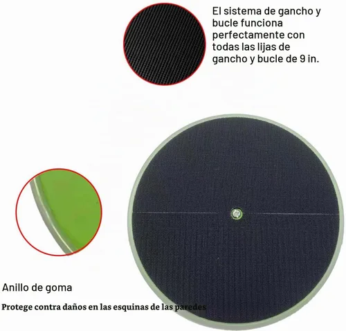 Vista 4 de Lijadora de paneles de yeso de 9 pulgadas,Lijadora radial de techo redondo giratorio de 360 grados,Lijadora de pared de poste de entrega circular