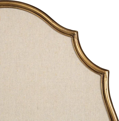 Vista 6 de Kate and Laurel Leanna - Tablón de anuncios decorativo de metal festoneado, 24 x 36 pulgadas, dorado; tablero de anuncios ovalado ovalado enmarcado