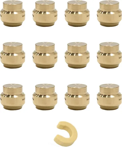 Vista 14 de Paquete de 2 tapas de enchufe EFIELD de 1 pulgada para conectar Pex, cobre, CPVC con clip de desconexión, (PF101-2PCS)