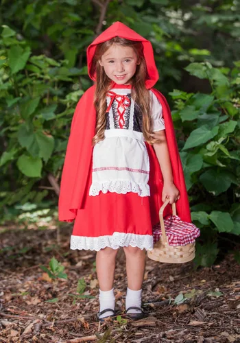 Vista 12 de Disfraz de caperucita roja de lujo para niños Multicolor