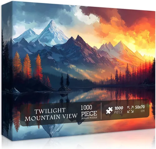 Vista 10 de Rompecabezas de 1000 piezas con libro de tren para adultos, de fantasía, naturaleza, paisaje, arte estético, arte estético, páginas mágicas
