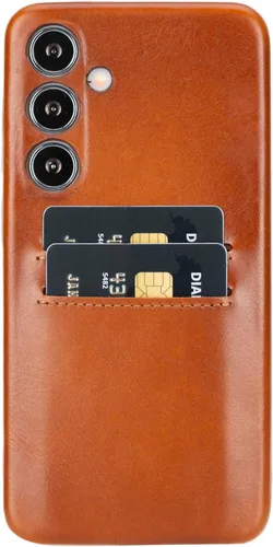 Vista 27 de HARDISTON Funda de piel auténtica hecha a mano para Samsung Galaxy Note 8, funda a presión con 2 ranuras para tarjetas de crédito, carga Marrón