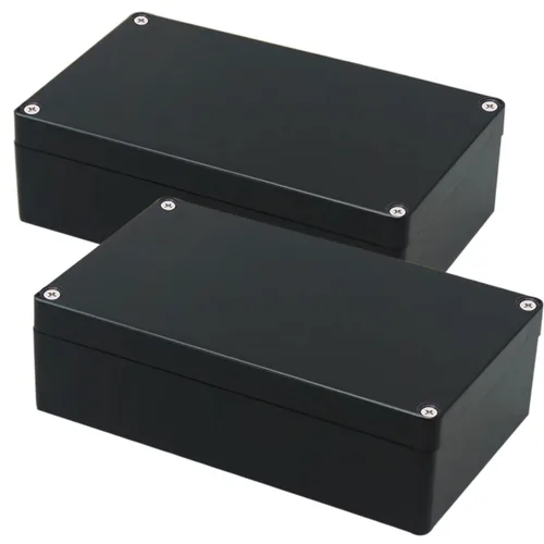 Vista 23 de Zulkit. - Caja de plástico impermeable ABS IP65. - Caja de derivación eléctrica - color negro.