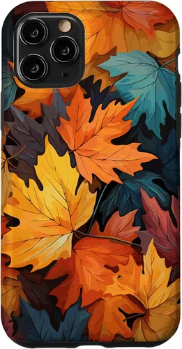 Vista 29 de Colorful Leaves Otoño y Otoño Tema, Otoño Color Funda para iPhone 17