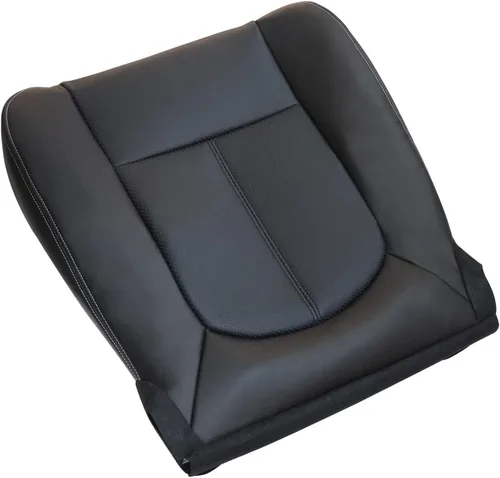 Vista 5 de Priprilod Funda de Asiento de Reemplazo de Cuero Negro Perforado para el Lado del Conductor Compatible con Ford F250 F350 F450 F550 Lariat 2011 2012