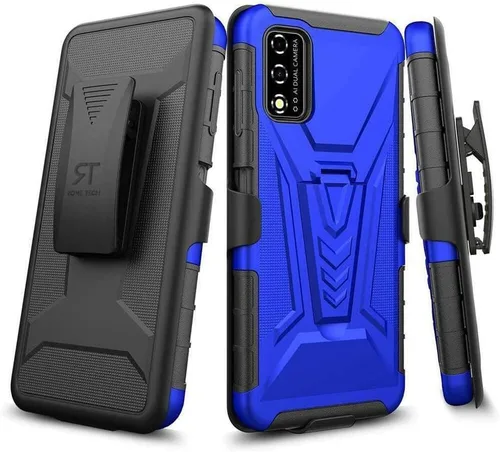 Vista 13 de Rome Tech Funda con clip para cinturón para Cricket Icon 3 de 6.5 pulgadas (2021) - Funda de teléfono celular de doble capa a prueba de golpes