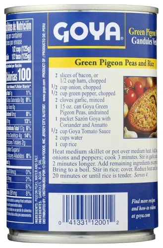 Vista 4 de Goya Foods Gandules Verdes / Gandules Verdes 15 oz