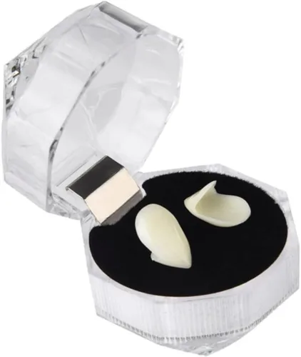 Vista 3 de EXCEART 4 pares de colmillos falsos de vampiro para cosplay, dientes falsos simulados, colmillos realistas, dientes de hombre lobo, colmillos