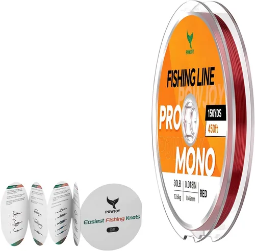 Vista 19 de Monofilament Fishing Line, Invisible Nylon Wire, Knot Guide Cards Transparente