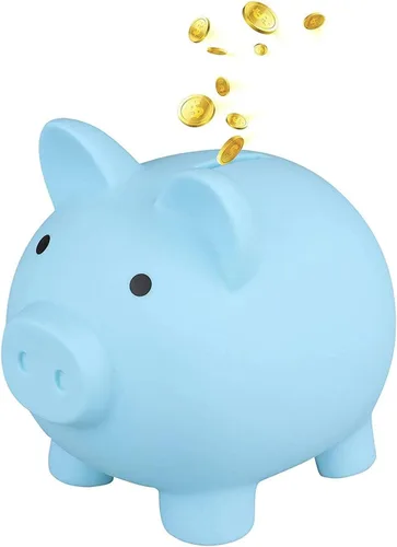 Vista 3 de Naysku Bonita alcancía, bonita alcancía de plástico, hucha irrompible, caja de dinero de ahorro de plástico para niños y niñas, caja de monedas