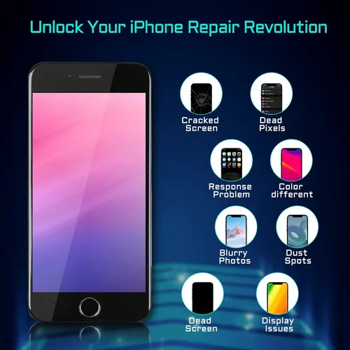 Vista 4 de Pantalla de repuesto para iPhone 6s Plus con botón de inicio de 5,5 pulgadas, color negro