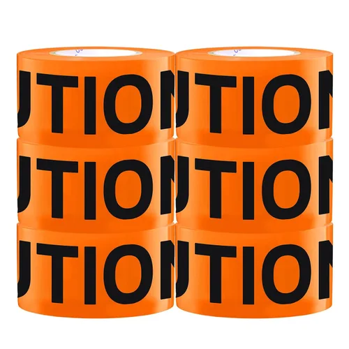 Vista 17 de TopSoon Rollo de cinta de precaución naranja, 3 pulgadas por 1000 pies, cinta de barricada de no entrar, cinta de zona de construcción premium